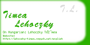 timea lehoczky business card